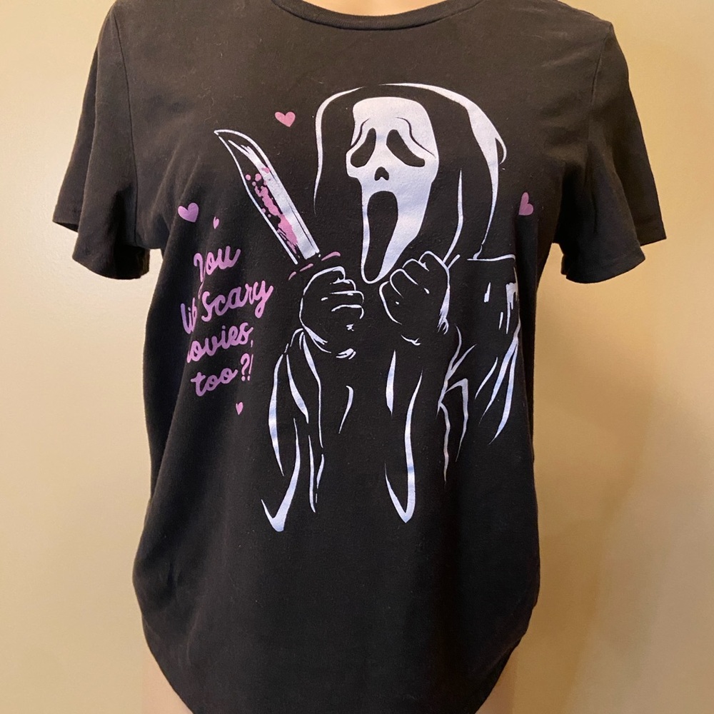 Bioworld Ghostface Halloween Tee in Dark Gray